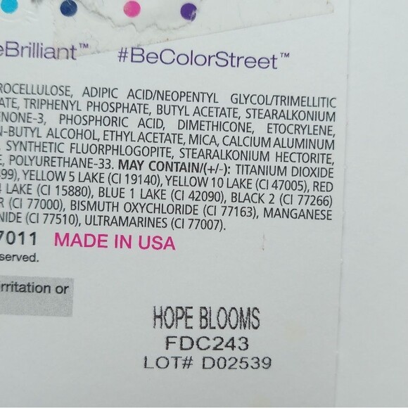 NWT Color Street Hope Blooms Manicure Nail Set Retired - Picture 5 of 6